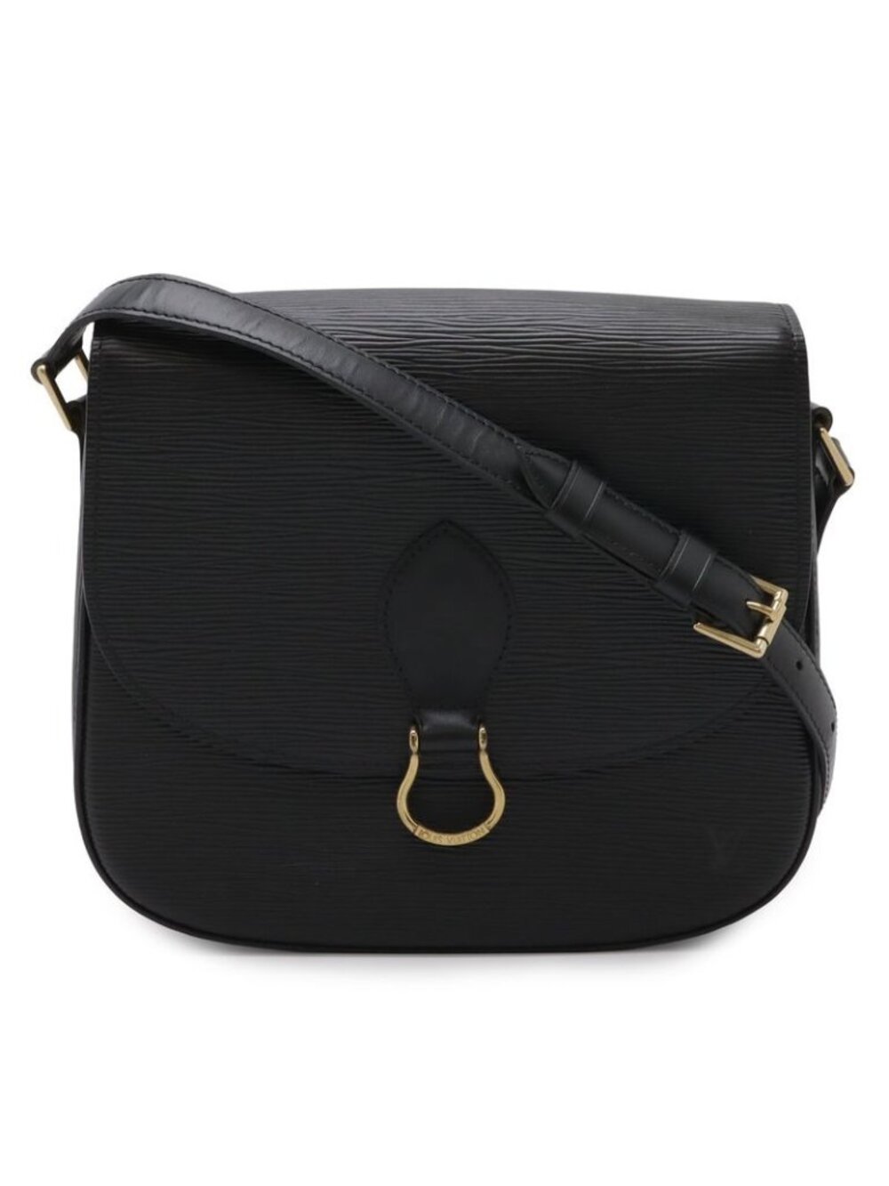 Louis Vuitton Epi Saint Cloud Shoulder Bag Pochette Crossbody Leather Noir